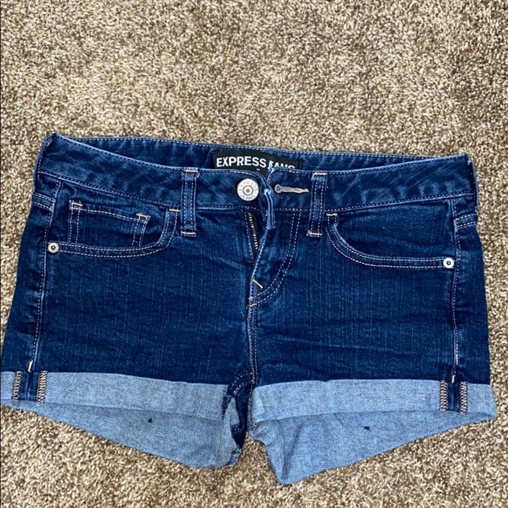 Express Mini Jean Shorts.